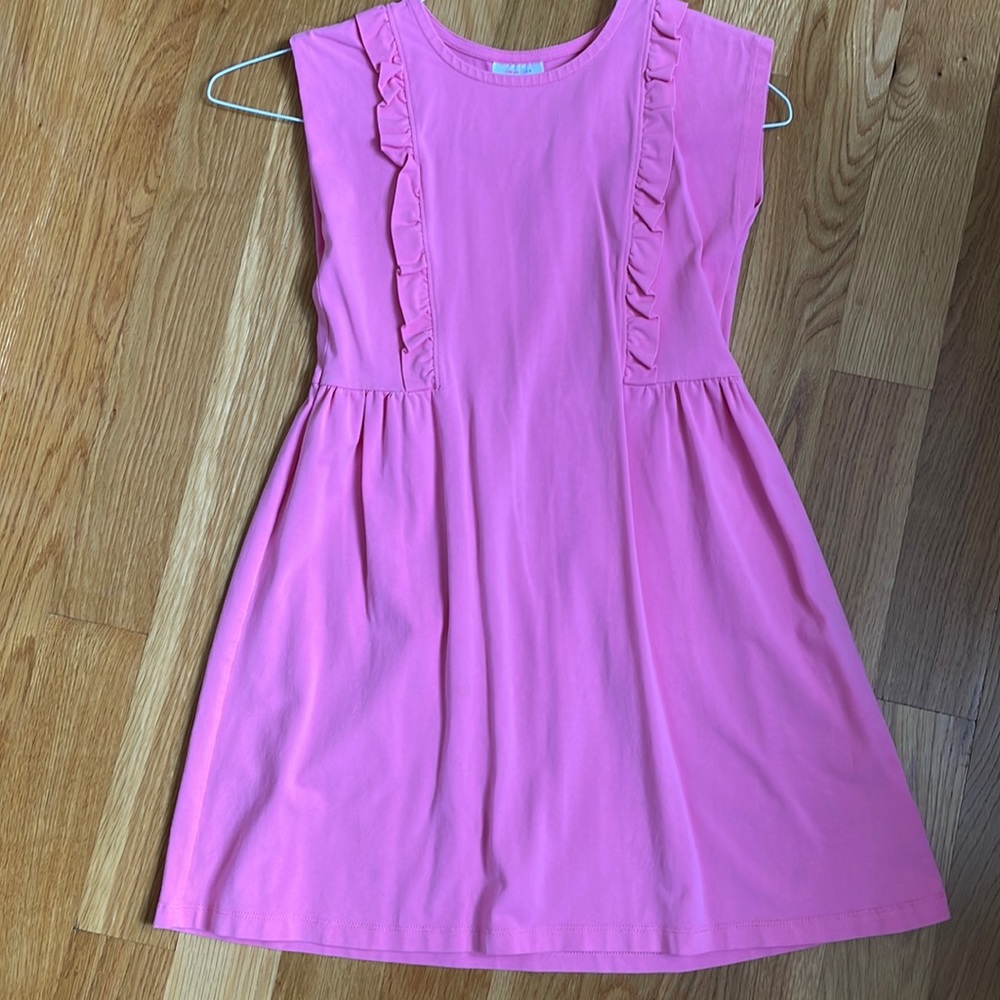Hanna Andersson Girls Pink Cotton Short Sleeve Dress 130/8